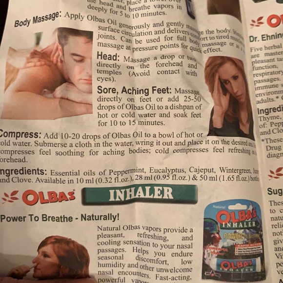 NWT Olba’s Aromatherapy Inhalant and Massage Oil 0.32 oz - Picture 4 of 4